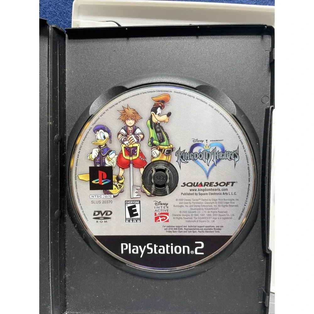 Kingdom Hearts & Kingdom Hearts2 Play Station 2 Disney Squaresoft PS2 Not Tested